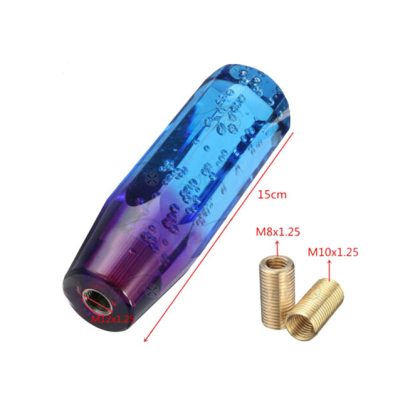 Manual Gear Stick Shift Lever Shifter Knob Purple Crystal Bubble Universal 150mm